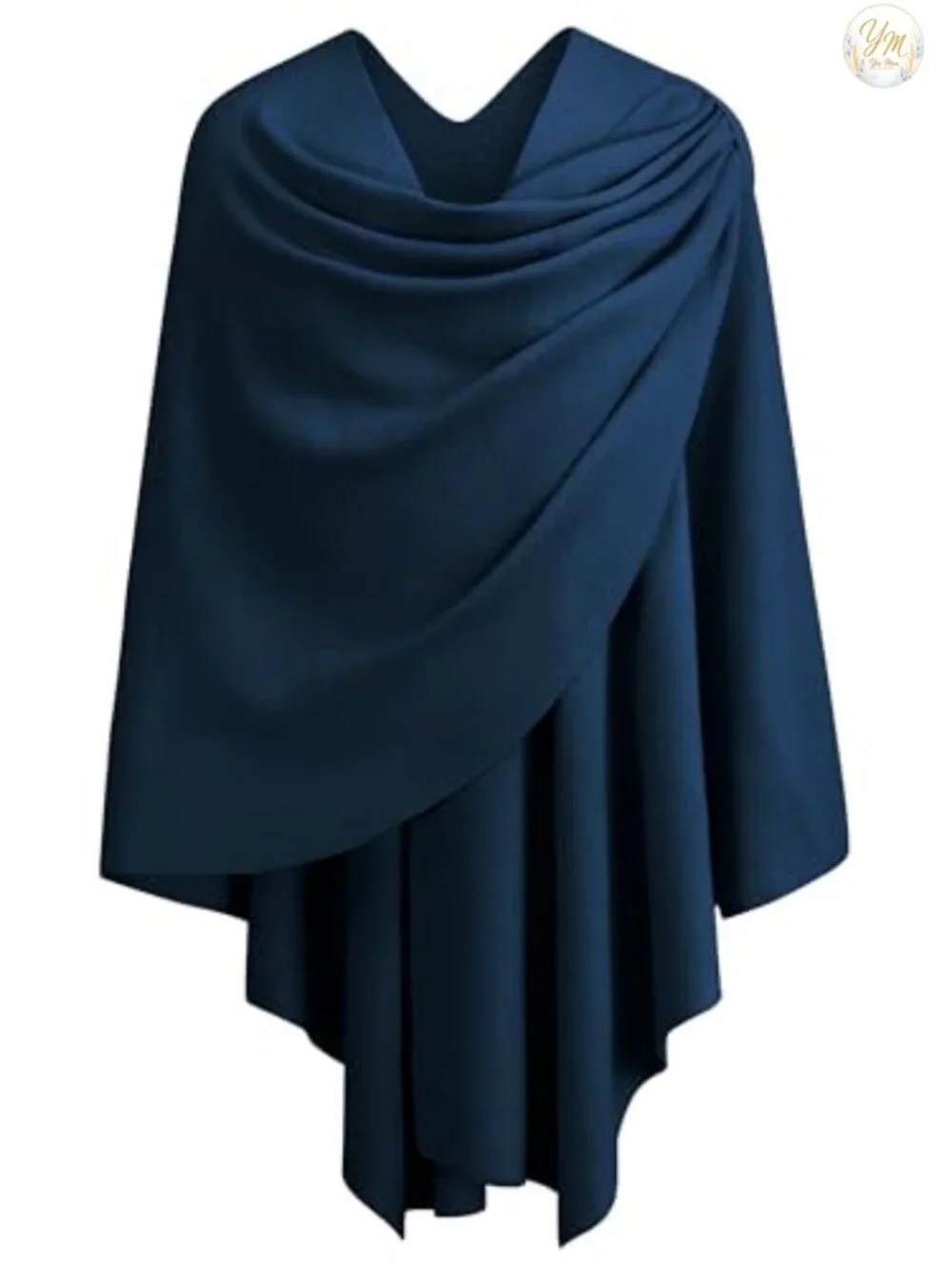 Elegant Women's Cross Front Poncho Shawl Wrap, Soft Viscose Knit, Lightweight